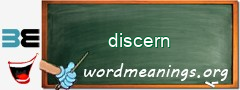 WordMeaning blackboard for discern